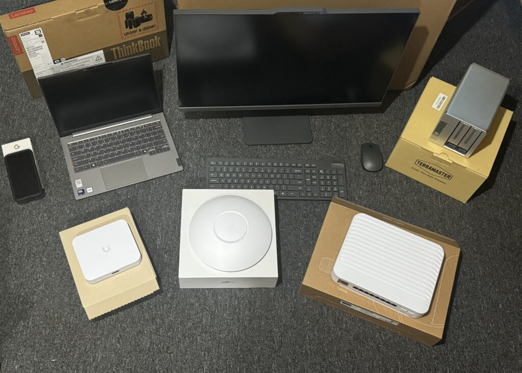 Ubiquiti Lenovo Android and NAS office stack